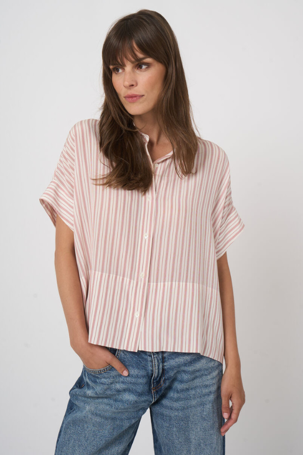 Repeat Striped Silk Blouse