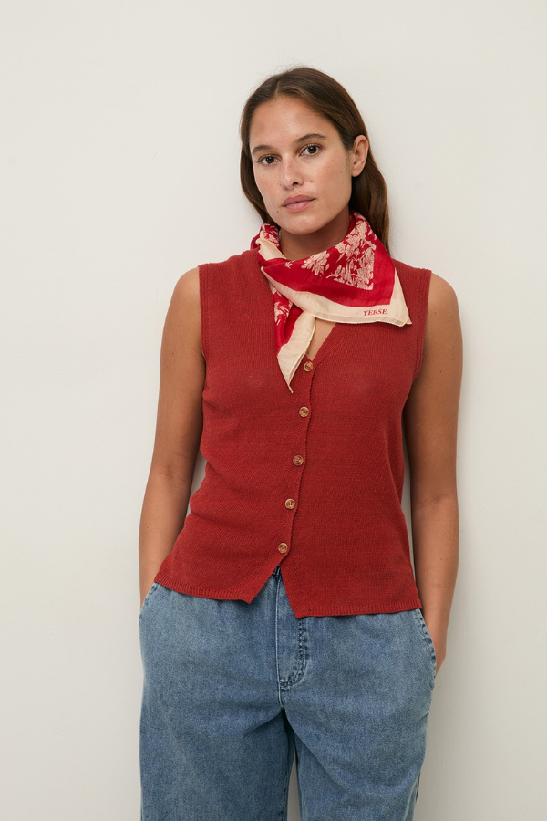 Yerse Linen Knit Vest (Available in Multiple Colours)