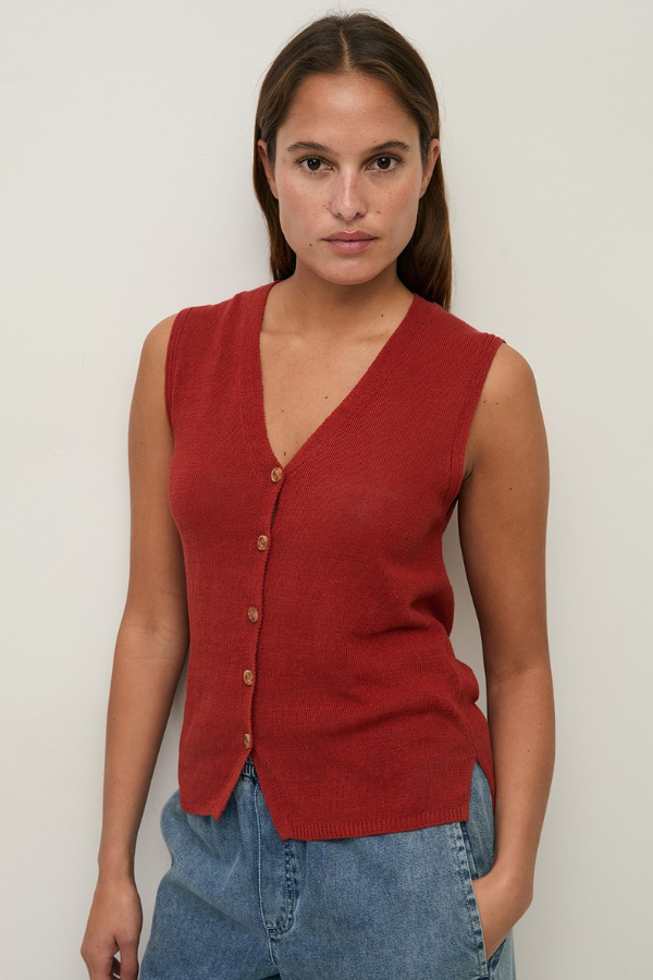 Yerse Linen Knit Vest (Available in Multiple Colours)