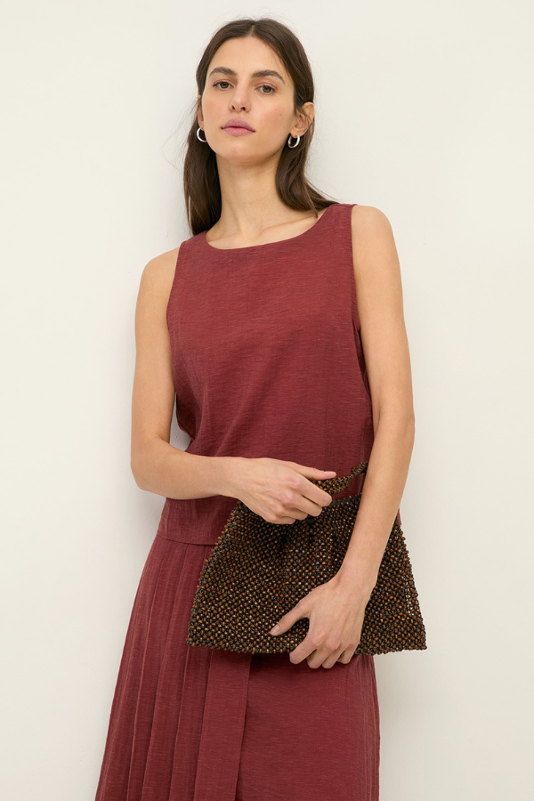 Yerse Round Neck Sleeveless Top (Available in Two Colours)