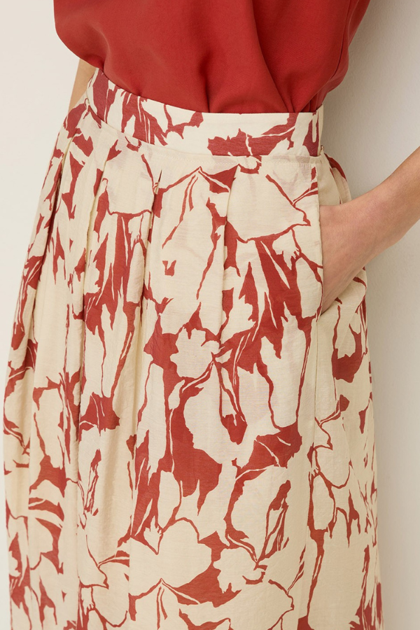Yerse Floral Print Skirt