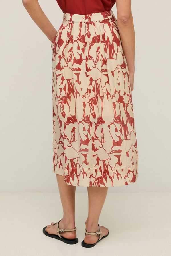 Yerse Floral Print Skirt