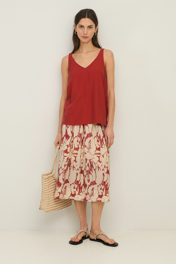 Yerse Floral Print Skirt