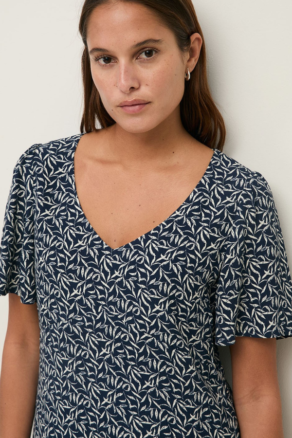 Yerse Leaf Print Dress