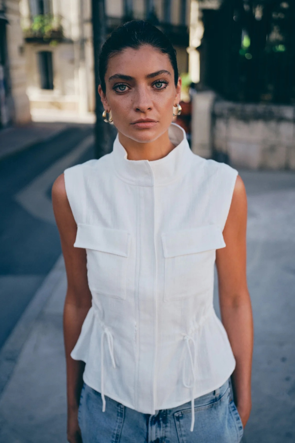 Mos Mosh Ramie Sleeveless Vest
