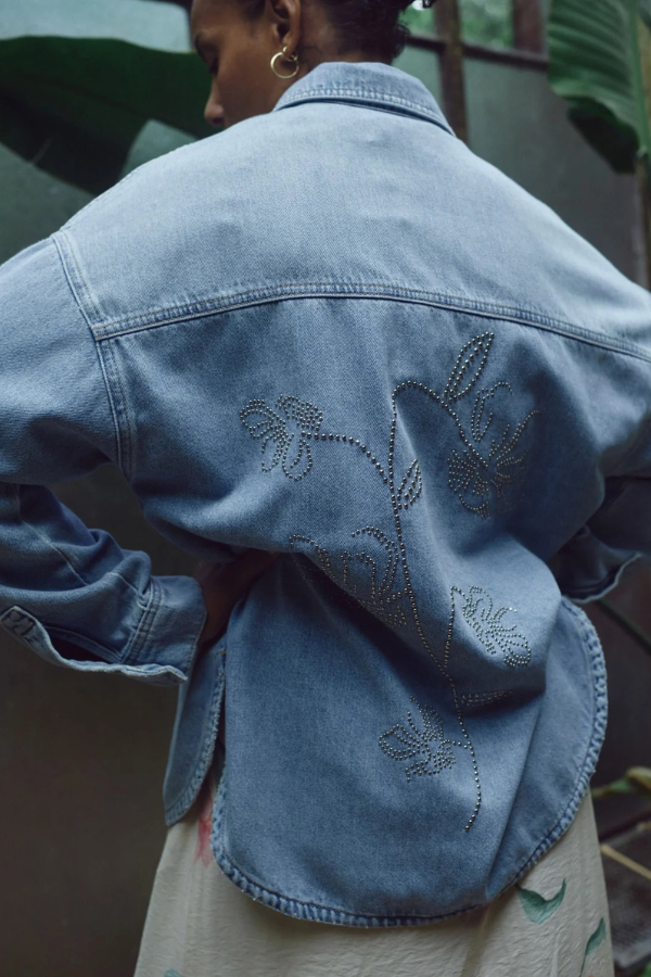 Mos Mosh Denim Flower Shirt