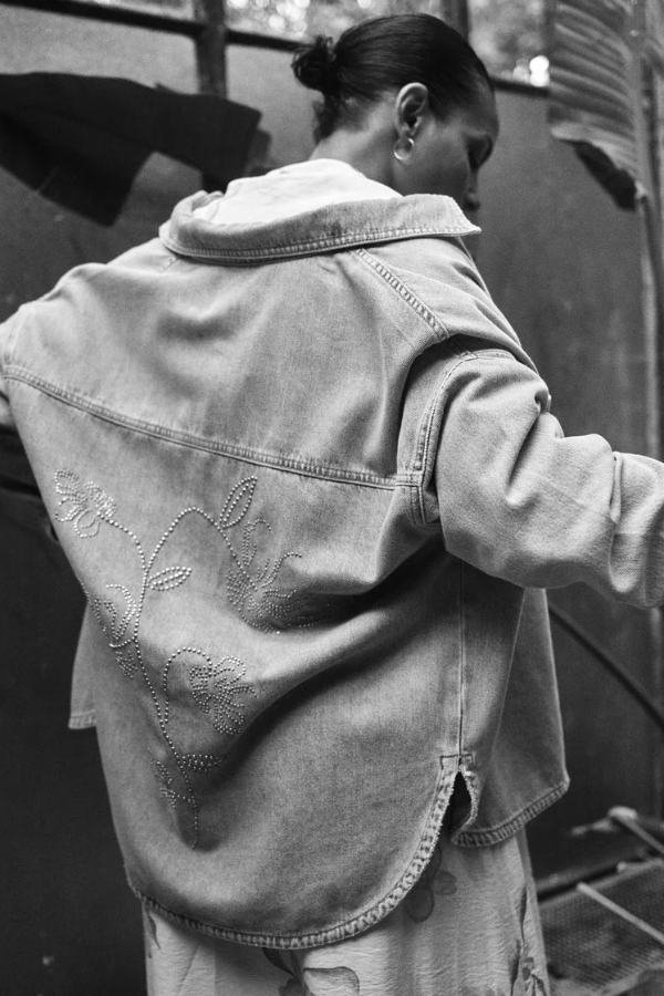 Mos Mosh Denim Flower Shirt