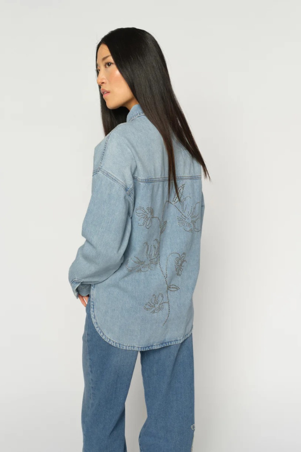 Mos Mosh Denim Flower Shirt