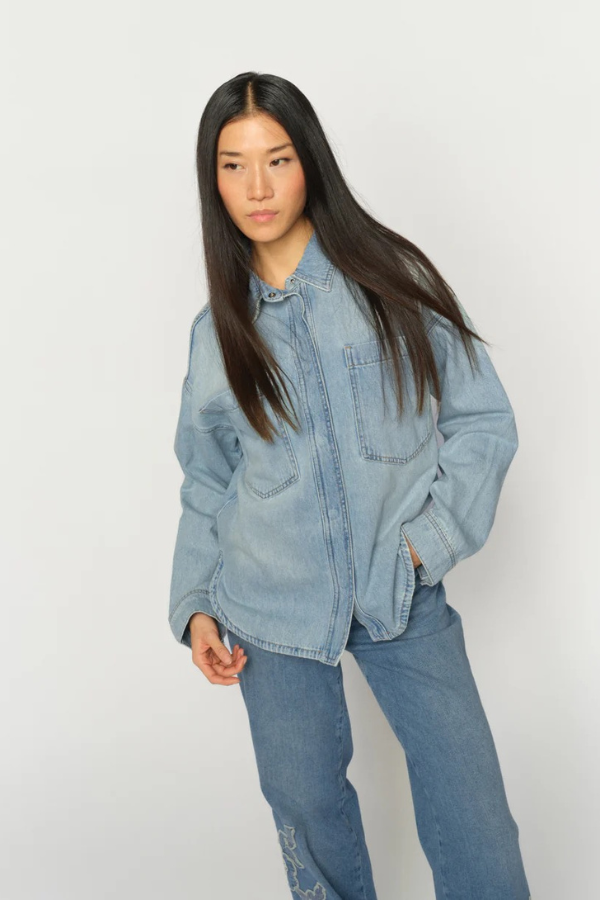 Mos Mosh Denim Flower Shirt