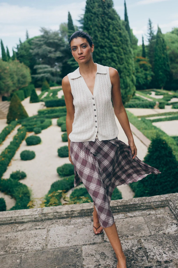 Mos Mosh Marisol Sleeveless Line Knit Top