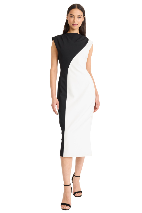 Donna Morgan Colourblock Midi Dress