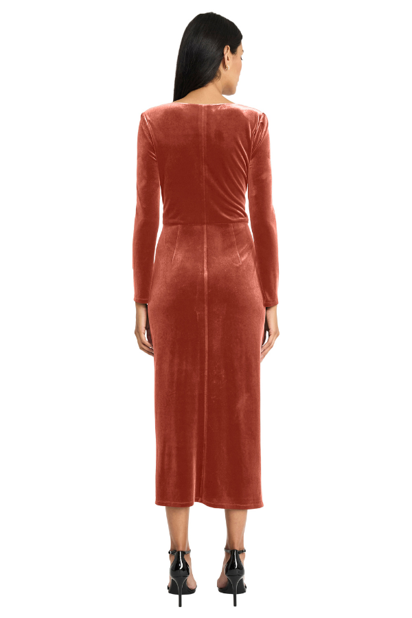 Maggy London Velvet Midi Dress