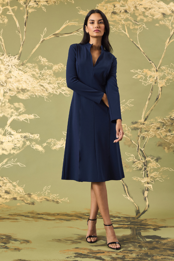 Maggy London V-Neck Flare Dress