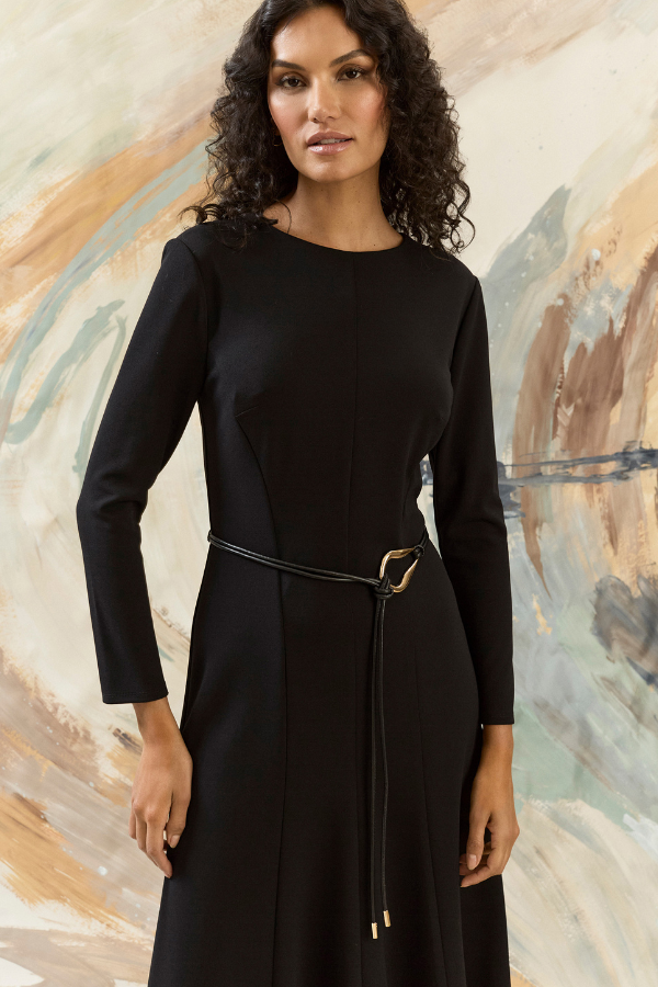 Maggy London Belted Midi Dress