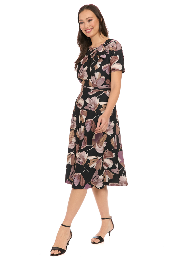 London Times Floral Short Sleeve Dress