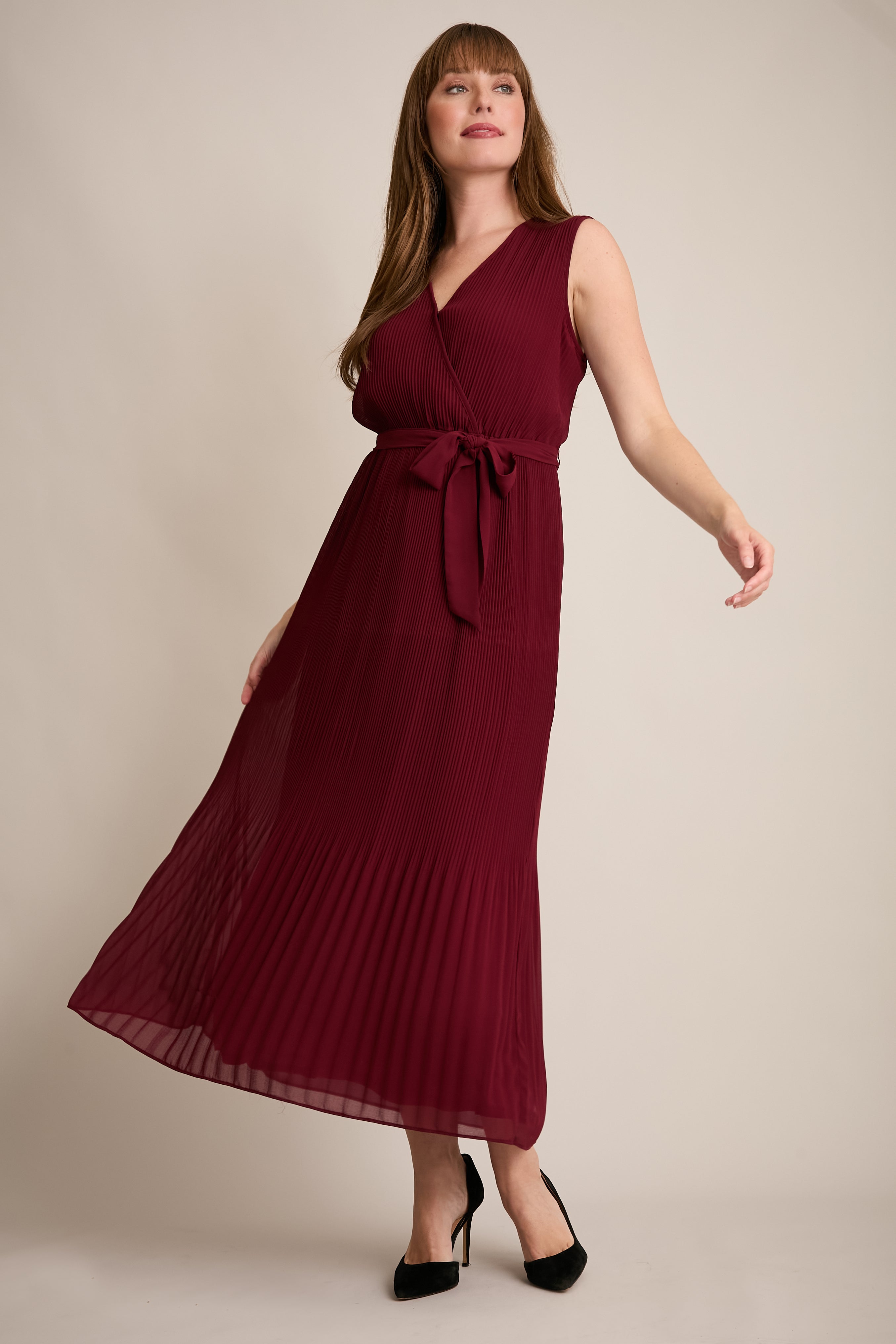 London Times Pleated Mini Dress