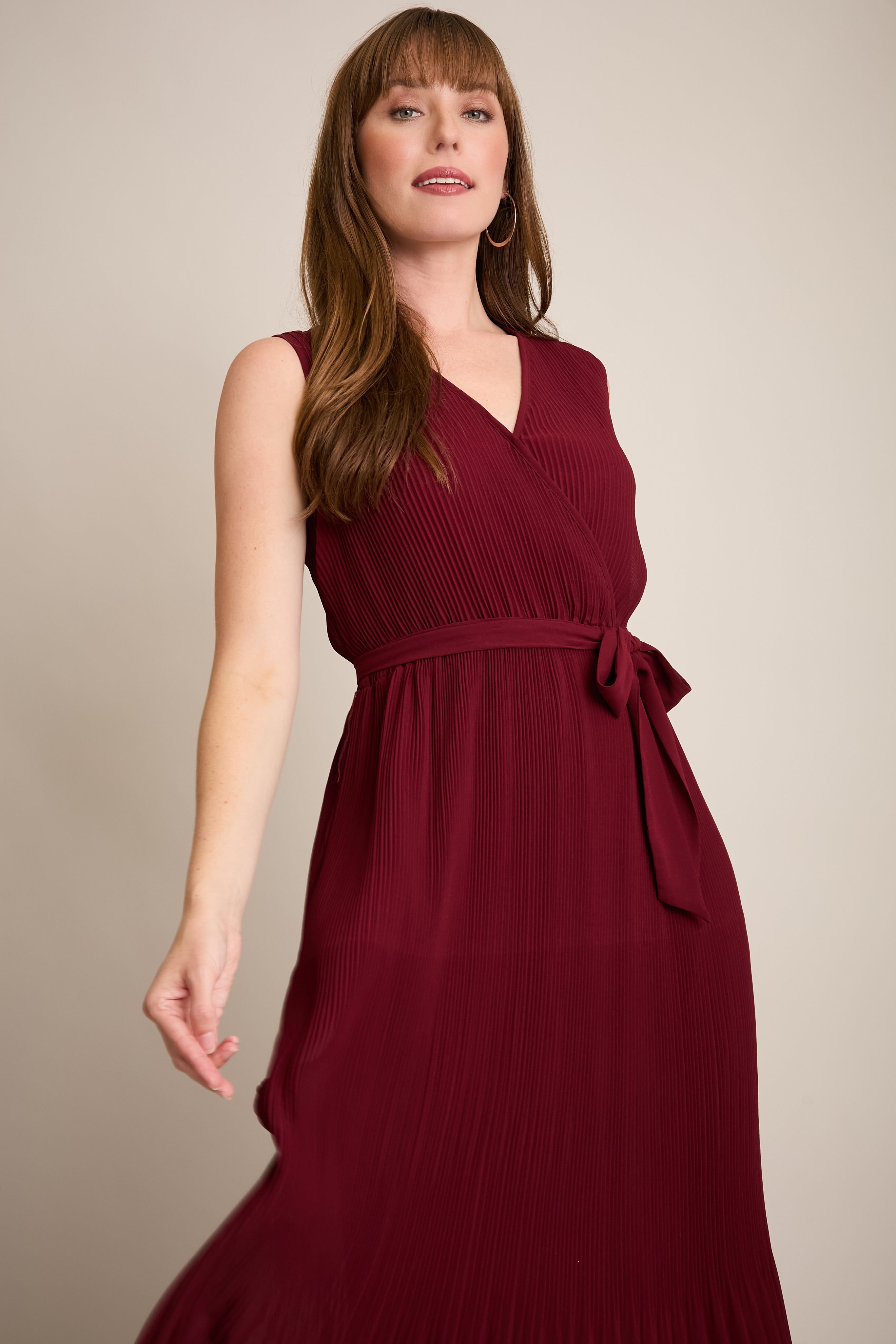 London Times Pleated Mini Dress