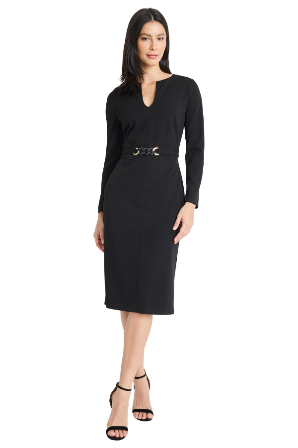 Maggy London Belted Sheath Dress