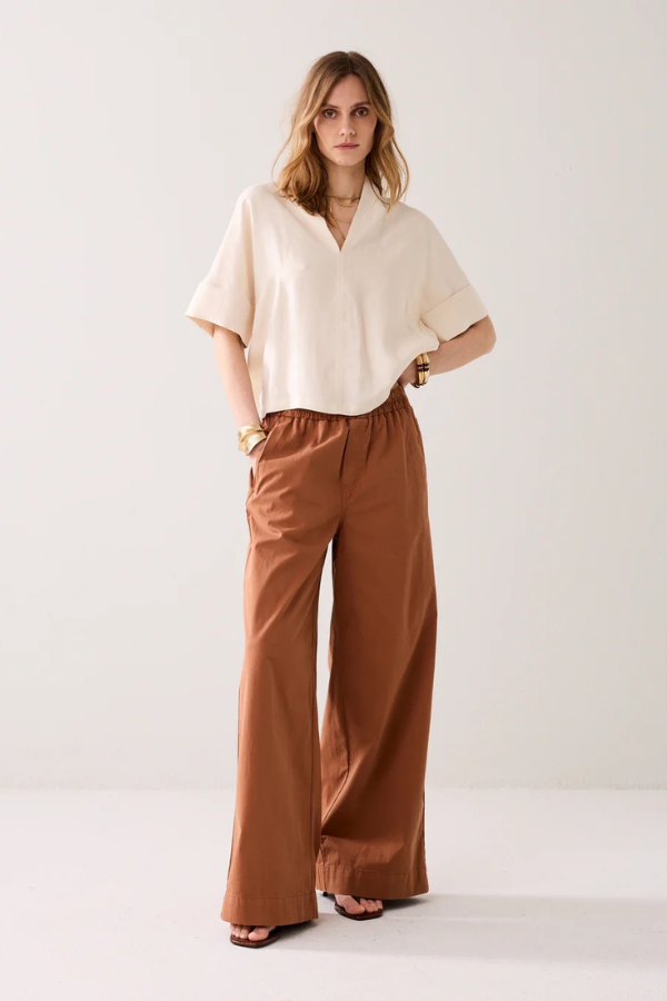 Summum V-Neck Wide Sleeve Blouse