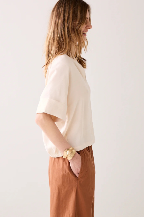 Summum V-Neck Wide Sleeve Blouse