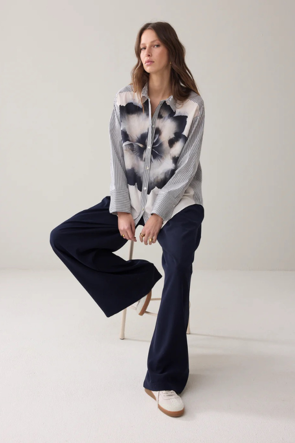 Summum Floral Stripe Shirt