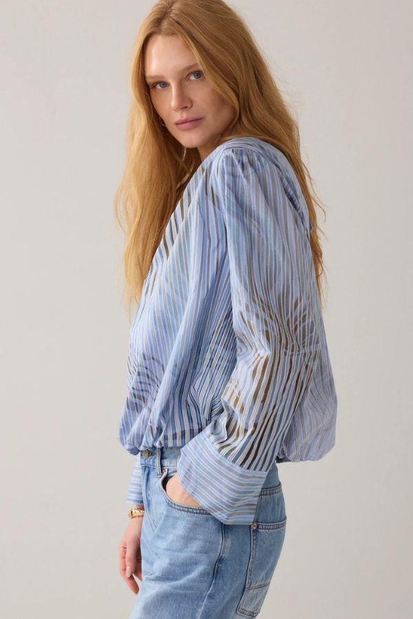 Summum Striped Cotton Blouse