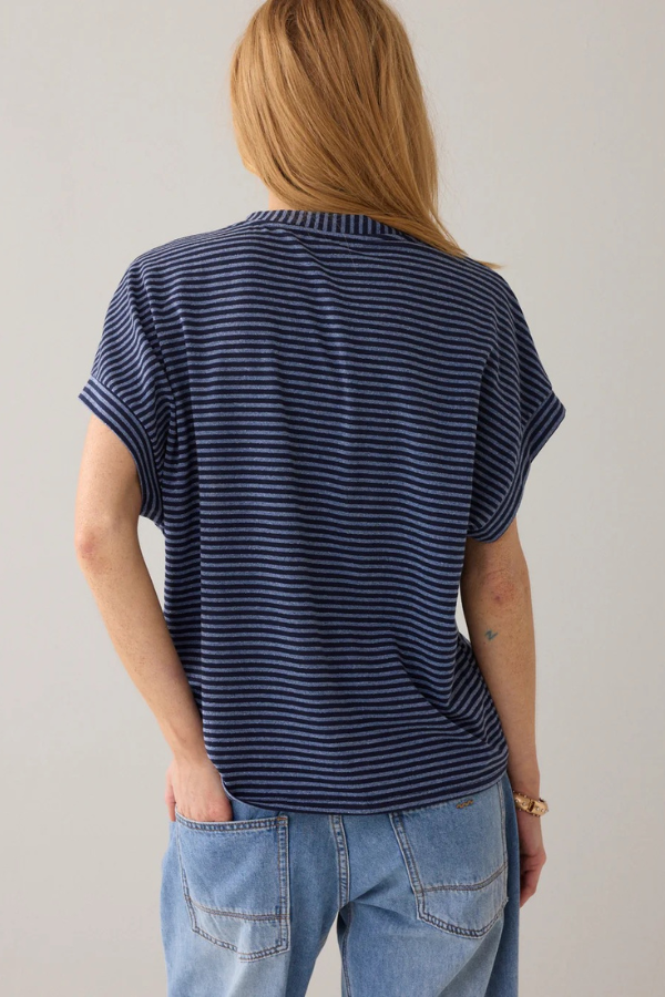 Summum Two-Tone Striped Top