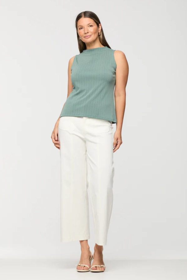 Beddome Sleeveless Mock Neck Top (Available in Two Colours)