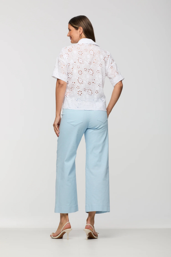 Beddome Eyelet Elbow Sleeve Shirt