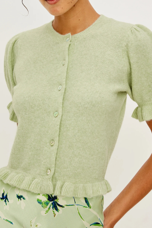 Rails Lora Ruffle Cropped Cardigan