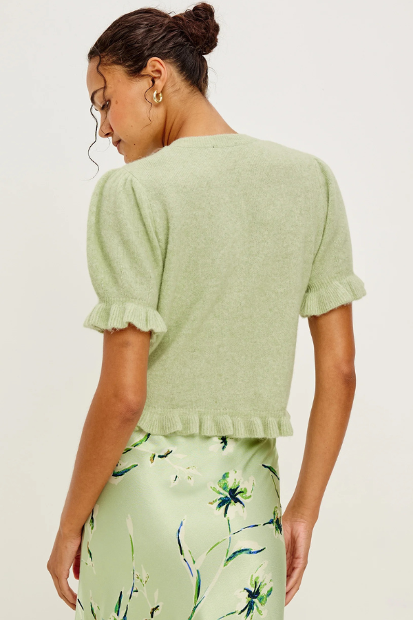 Rails Lora Ruffle Cropped Cardigan