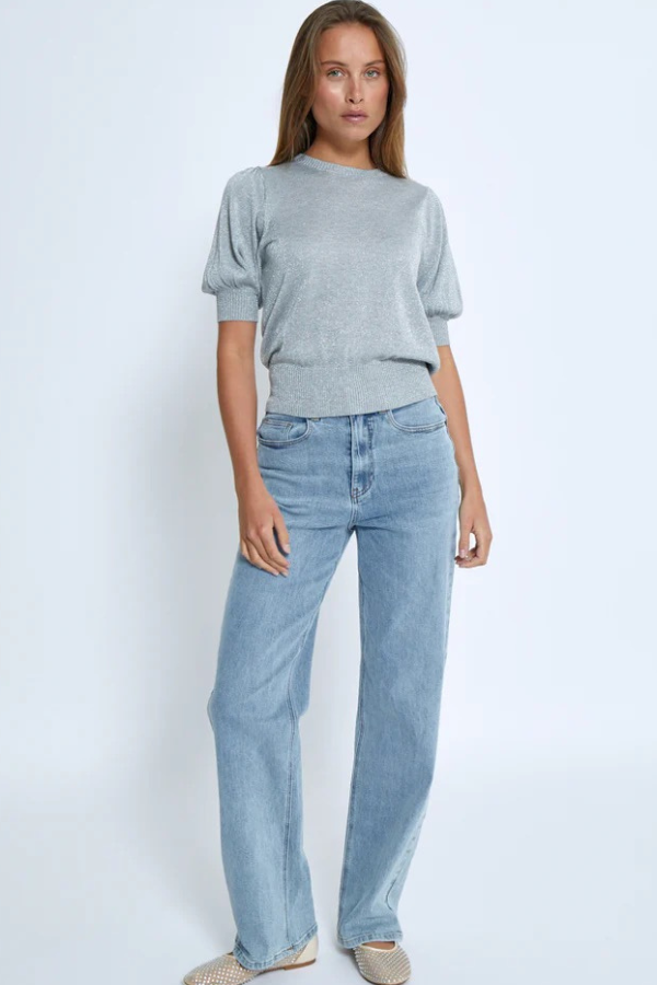 Minus Metallic Puff Sleeve Top (Available in Multiple Colours)