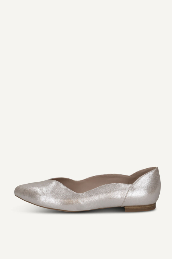 Caprice Metallic Ballerina Flats