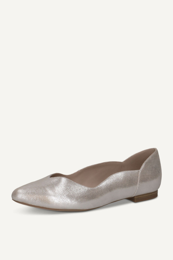 Caprice Metallic Ballerina Flats