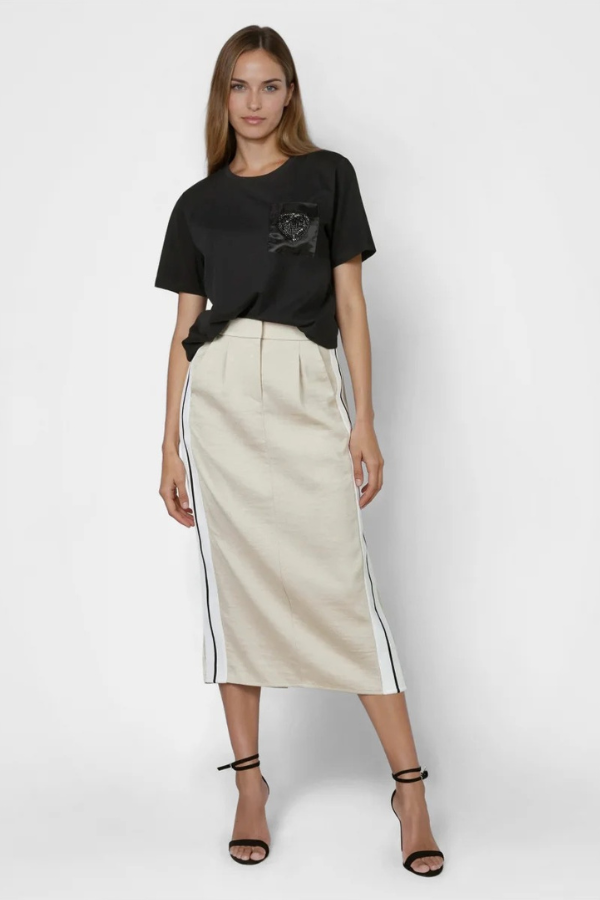 Marc Aurel Skirt With Side Stripes