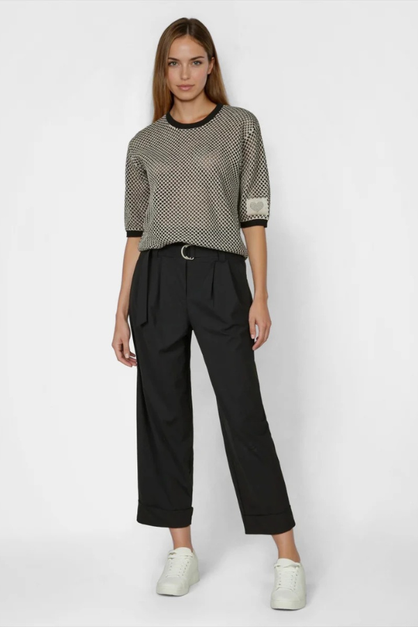 Marc Aurel Two-Tone Mesh Sweater