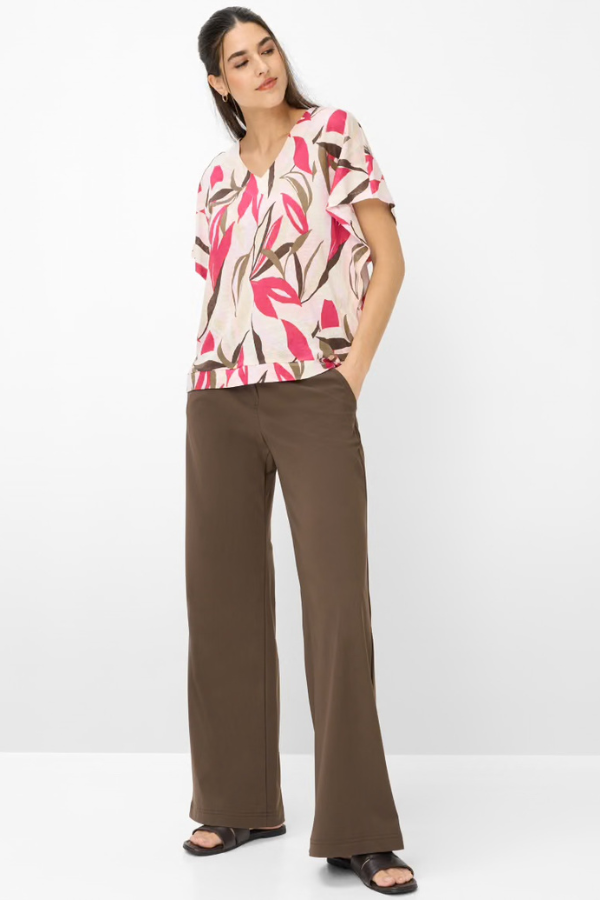 Brax Cassie Short-Sleeve Floral Top (Available in Two Colours)