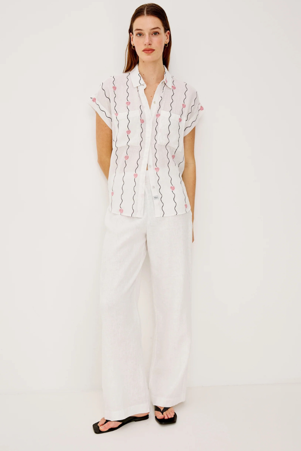 Rails Striped Seashell Blouse