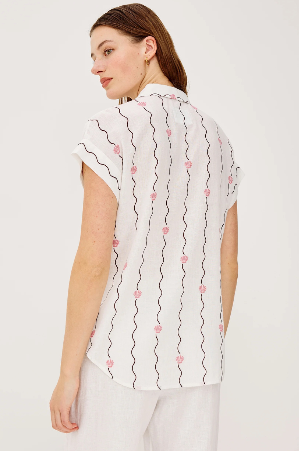 Rails Striped Seashell Blouse