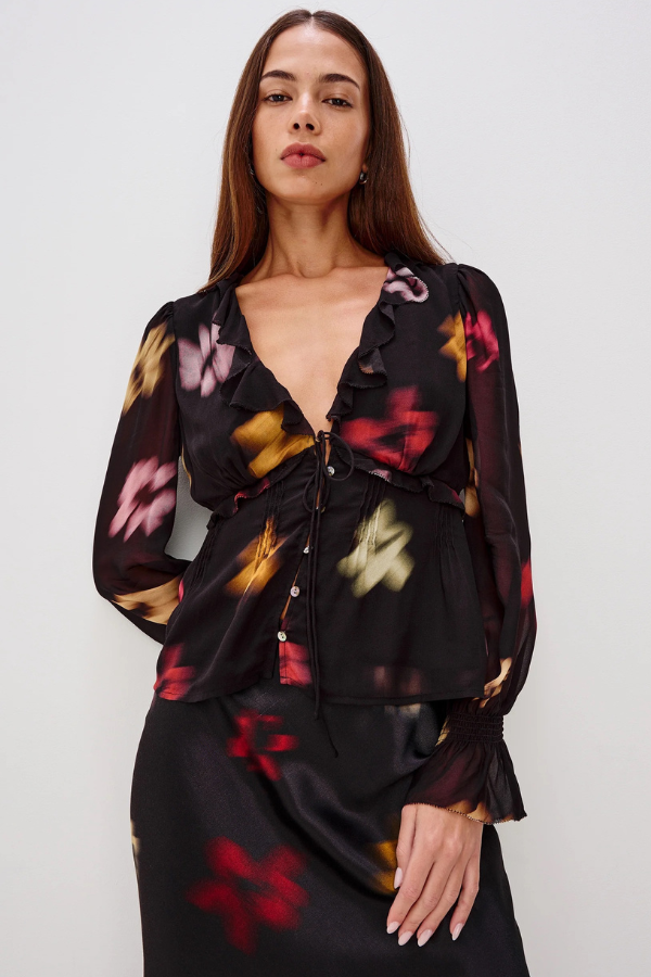 Rails Alixa Blurred Floral Blouse