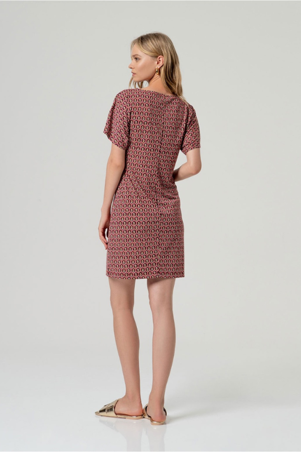 Surkana Tile Print Short Dress