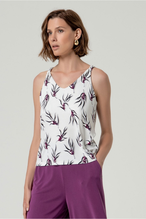 Surkana Botanical Print Top