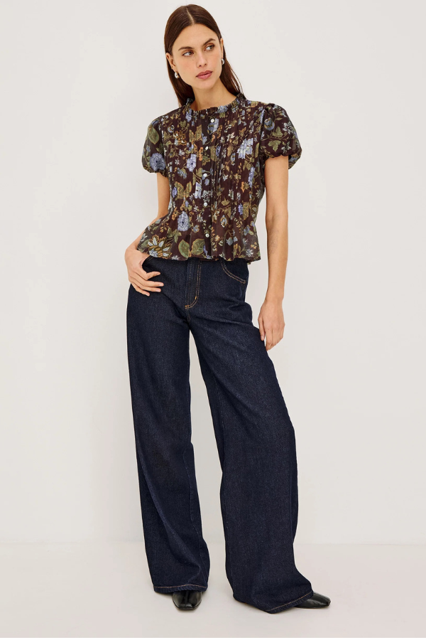 Rails Pepper Puff Sleeve Floral Blouse