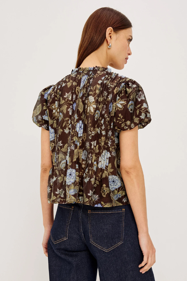 Rails Pepper Puff Sleeve Floral Blouse