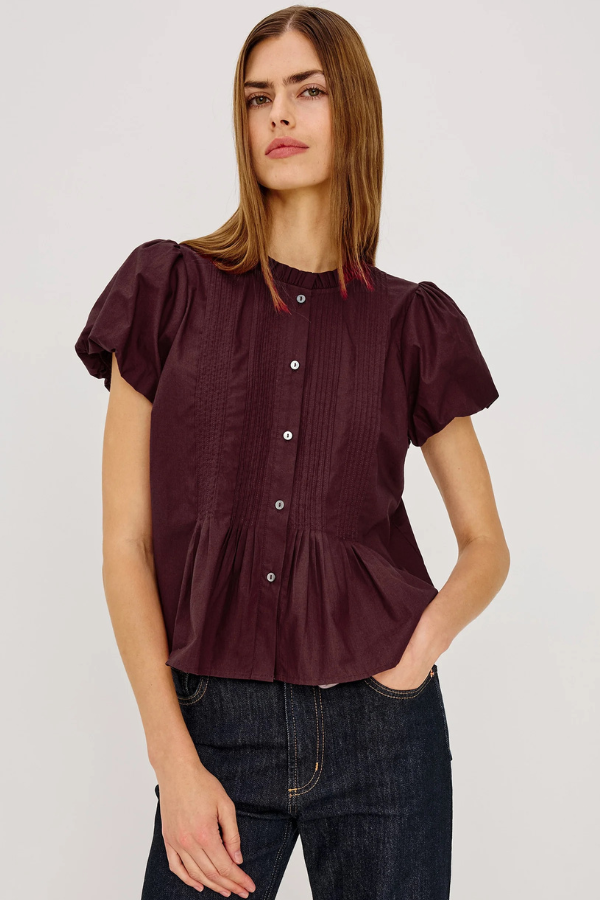 Rails Pepper Puff Sleeve Blouse