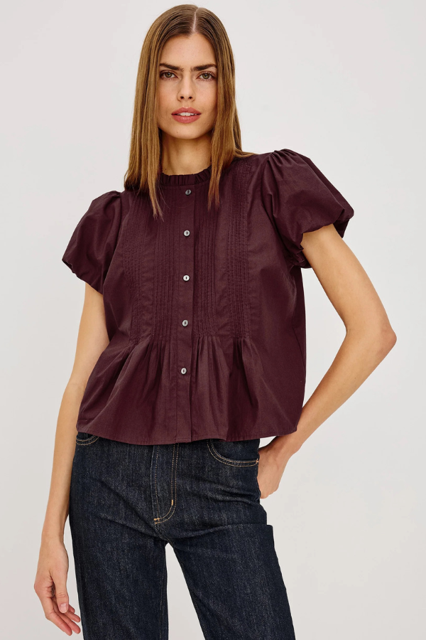 Rails Pepper Puff Sleeve Blouse