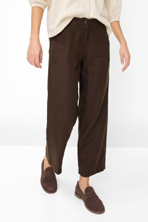 Brax Wide Leg Linen Pants (Available in Two Colours)