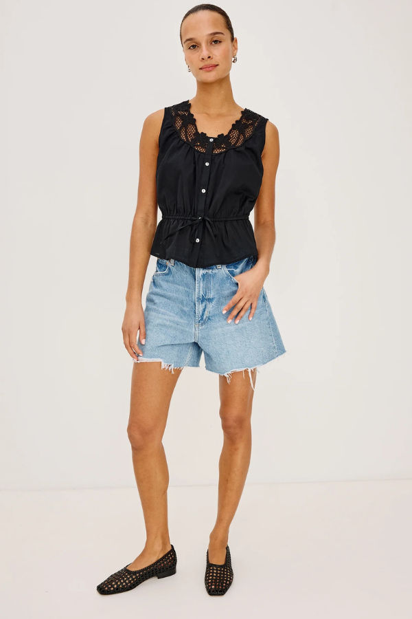 Rails Leilani Sleeveless Lace Trim Top
