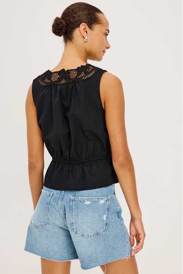 Rails Leilani Sleeveless Lace Trim Top