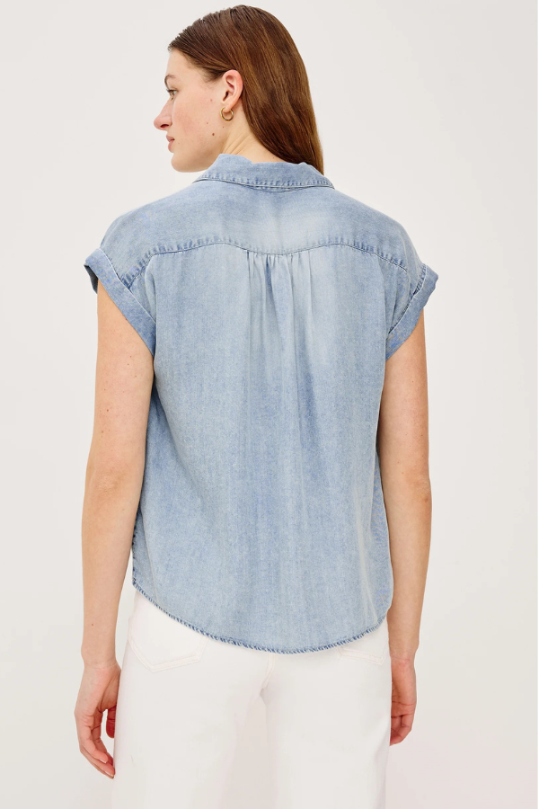 Rails Cap Sleeve Denim Top